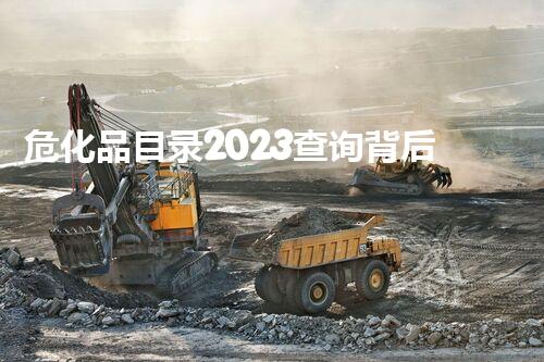 危化品目录2023查询背后隐藏的惊人秘密，你知道吗？